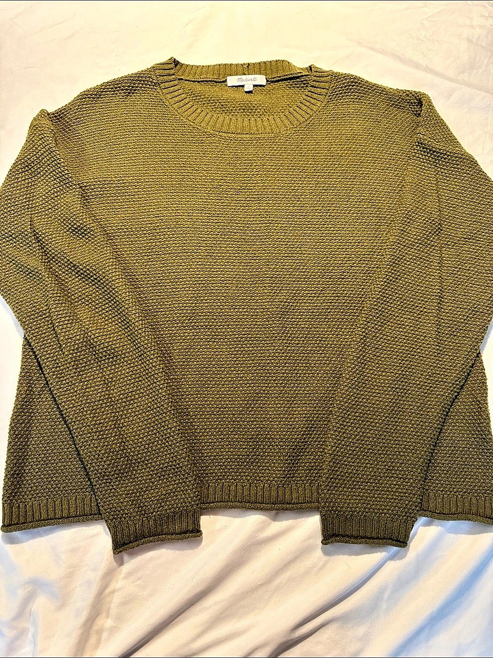 Madewell Olive Knit Sweater Size Large